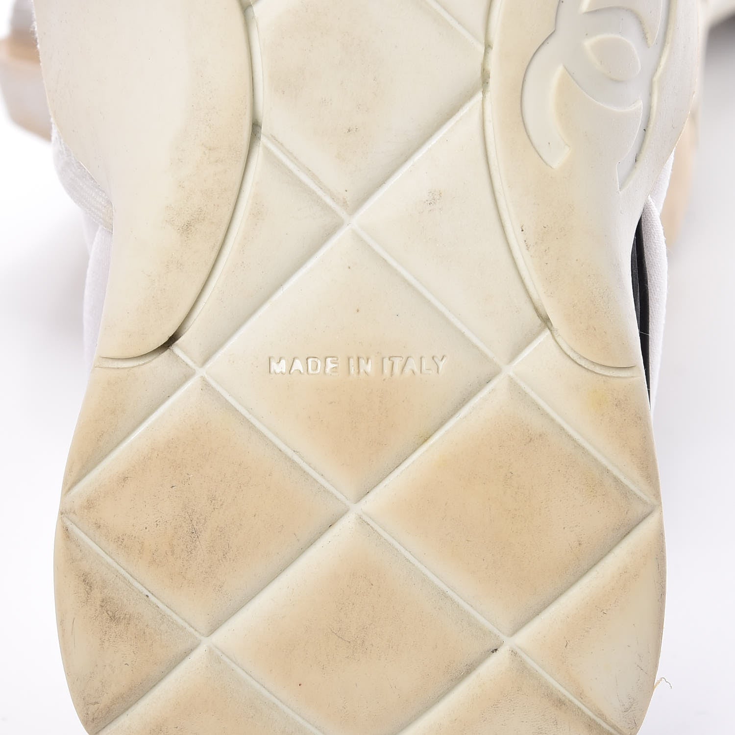 Chanel Stretch Fabric CC Sneakers 38 White 9 of 18