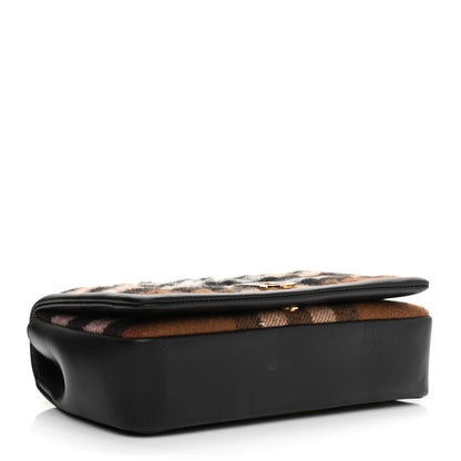 Burberry Check Cashmere Small Lola Bag Black 4 of 10