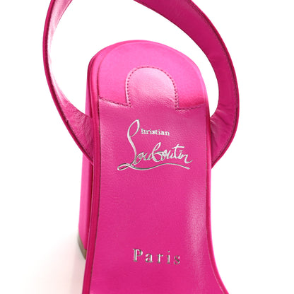 Christian Louboutin Satin Miss Sabina 85 Sandals 39 Holly Pink 8 of 9