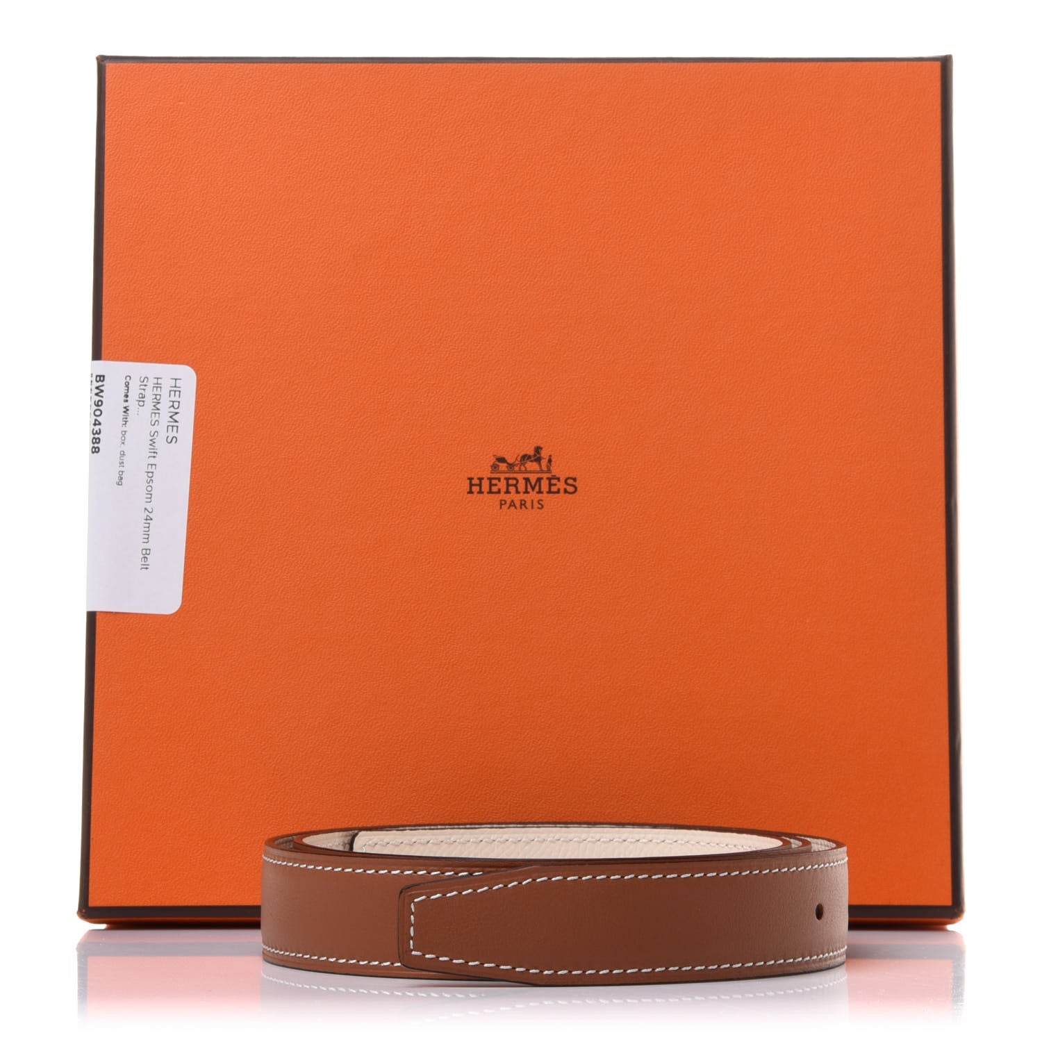Hermes Swift Epsom 24mm Belt Strap 80 Nata Gold 6 of 6