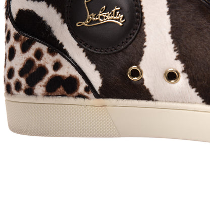 Christian Louboutin Calf Hair Animal Print Rantus Orlato Flat Sneakers 37.5 Multicolor 15 of 16