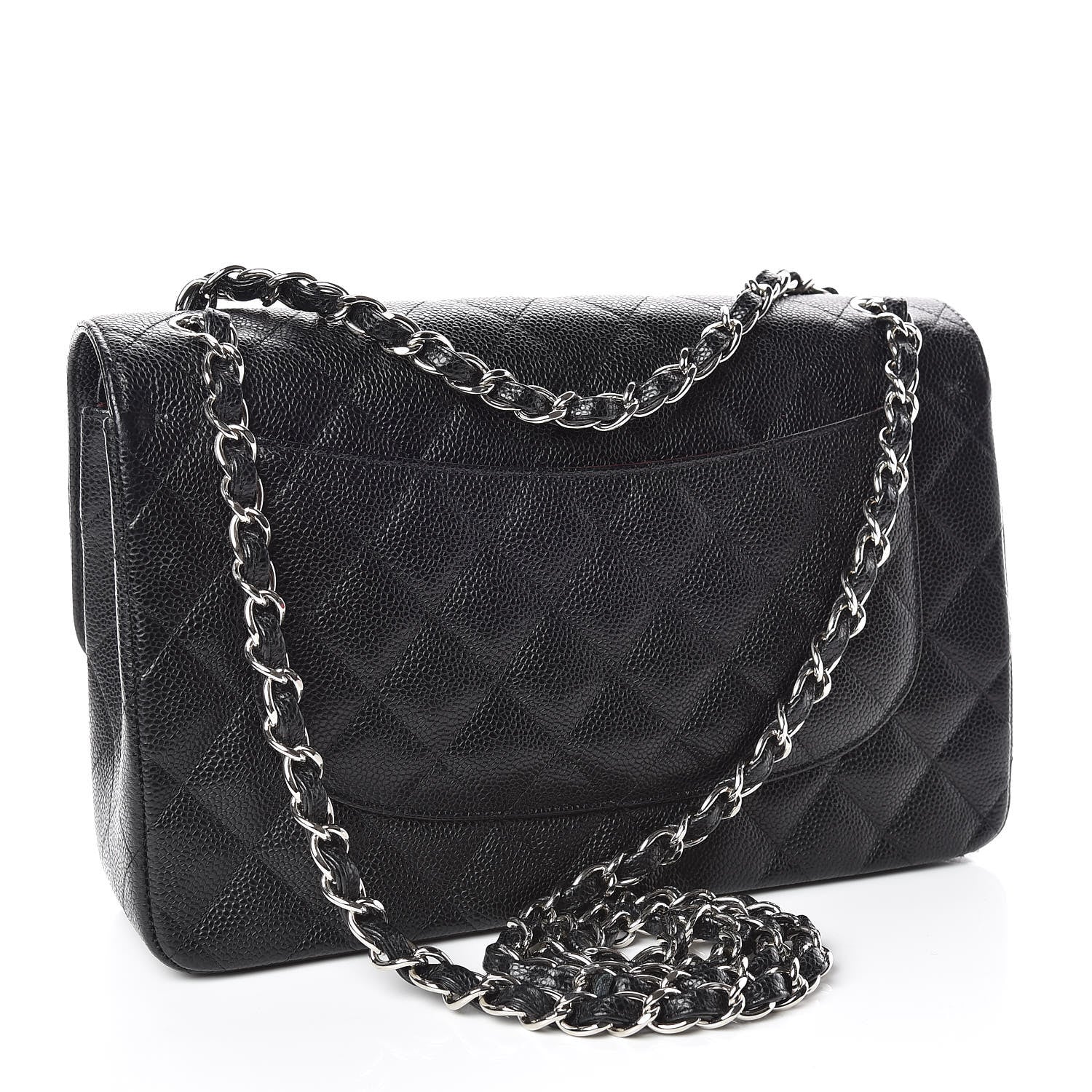 Chanel Caviar Quilted Jumbo Double Flap Black 3 of 10