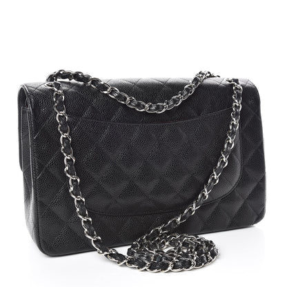 Chanel Caviar Quilted Jumbo Double Flap Black 3 of 10