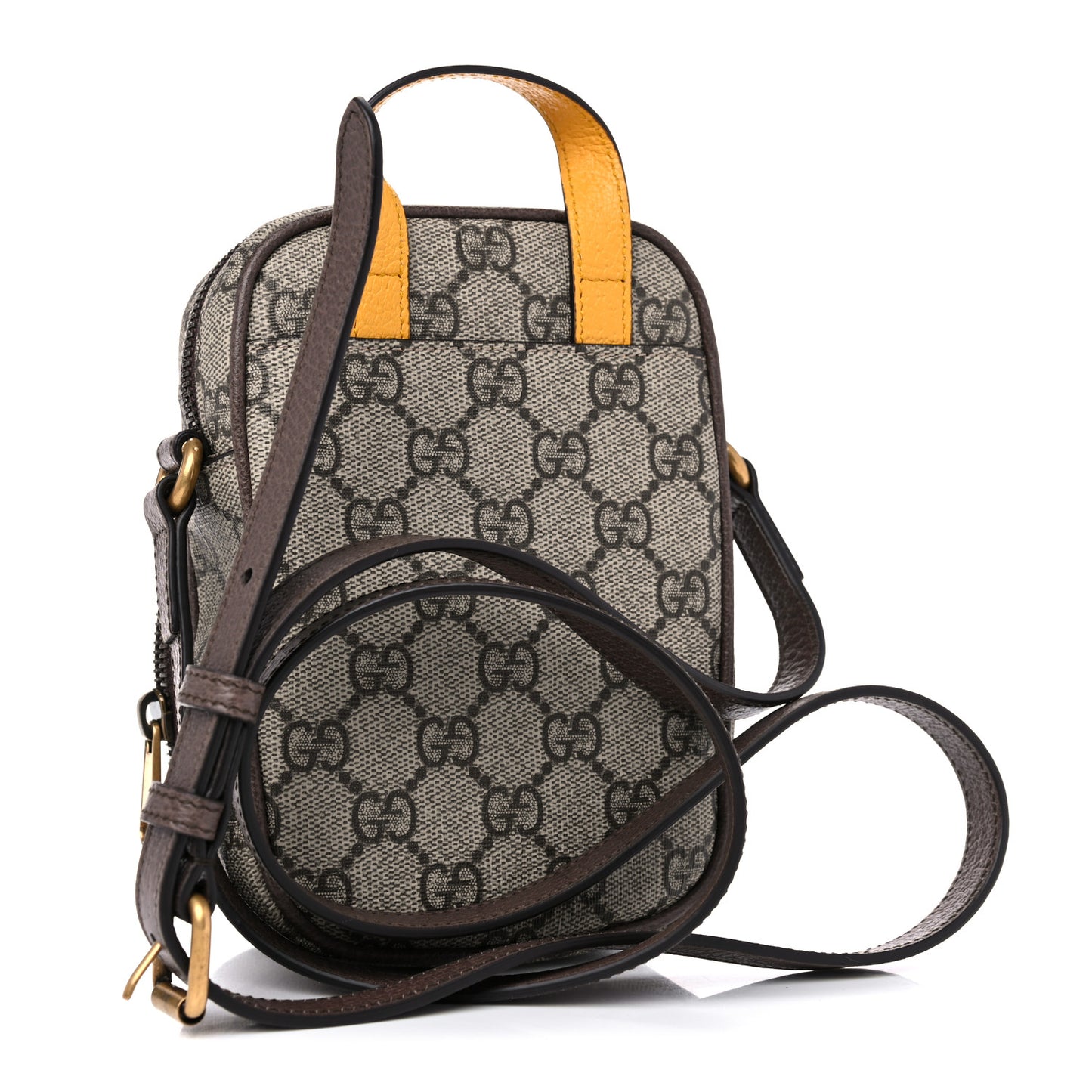 GG Supreme Monogram Mini Neo Vintage Double Zip Messenger Bag Beige New Acero Crop