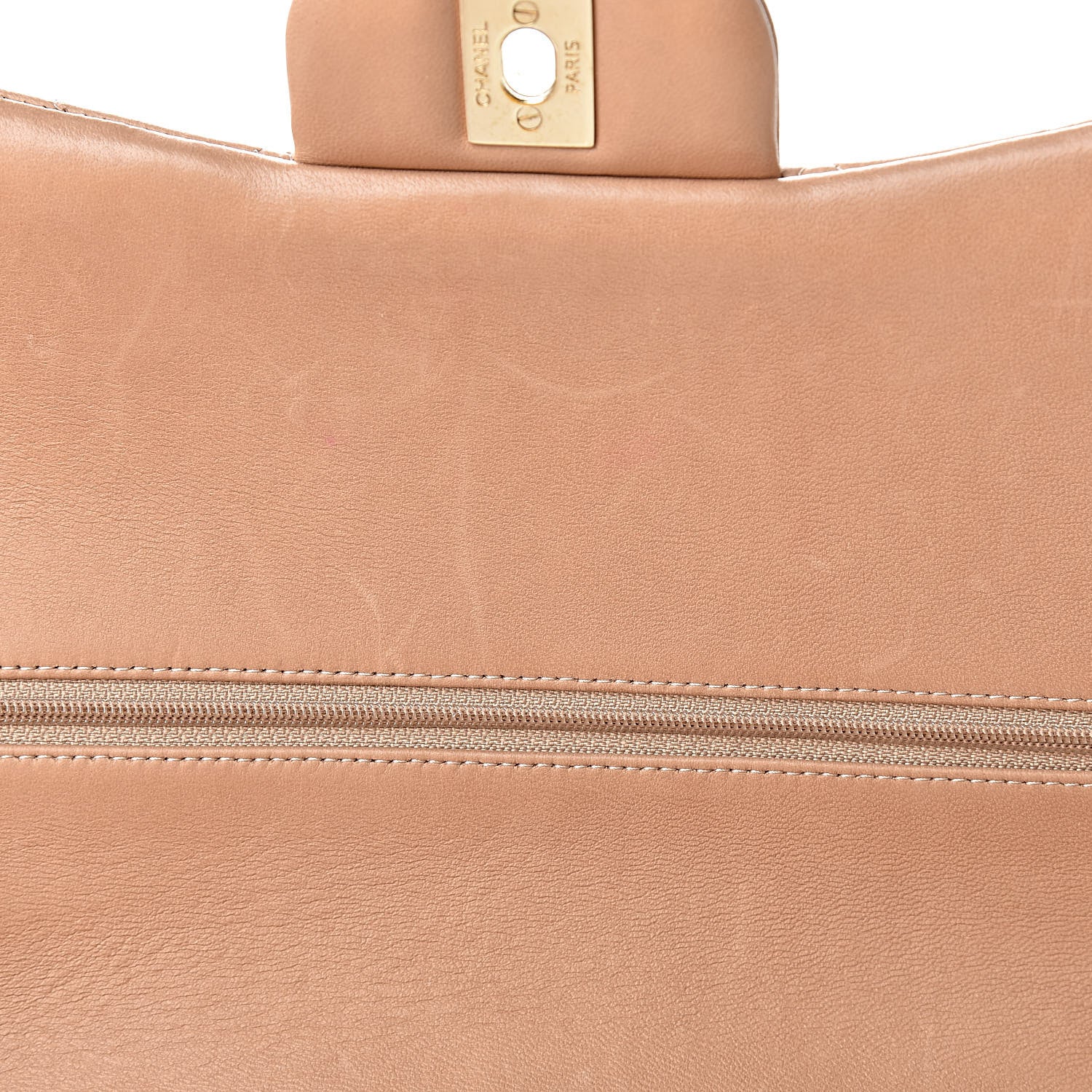 Chanel Lambskin Quilted Jumbo Double Flap Beige Clair 15 of 25