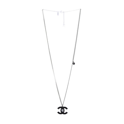 Chanel Enamel CC Camellia Necklace Black 4 of 5