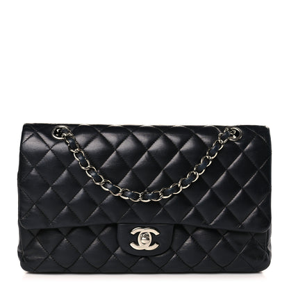 Chanel Lambskin Quilted Medium Double Flap Black 1 of 9