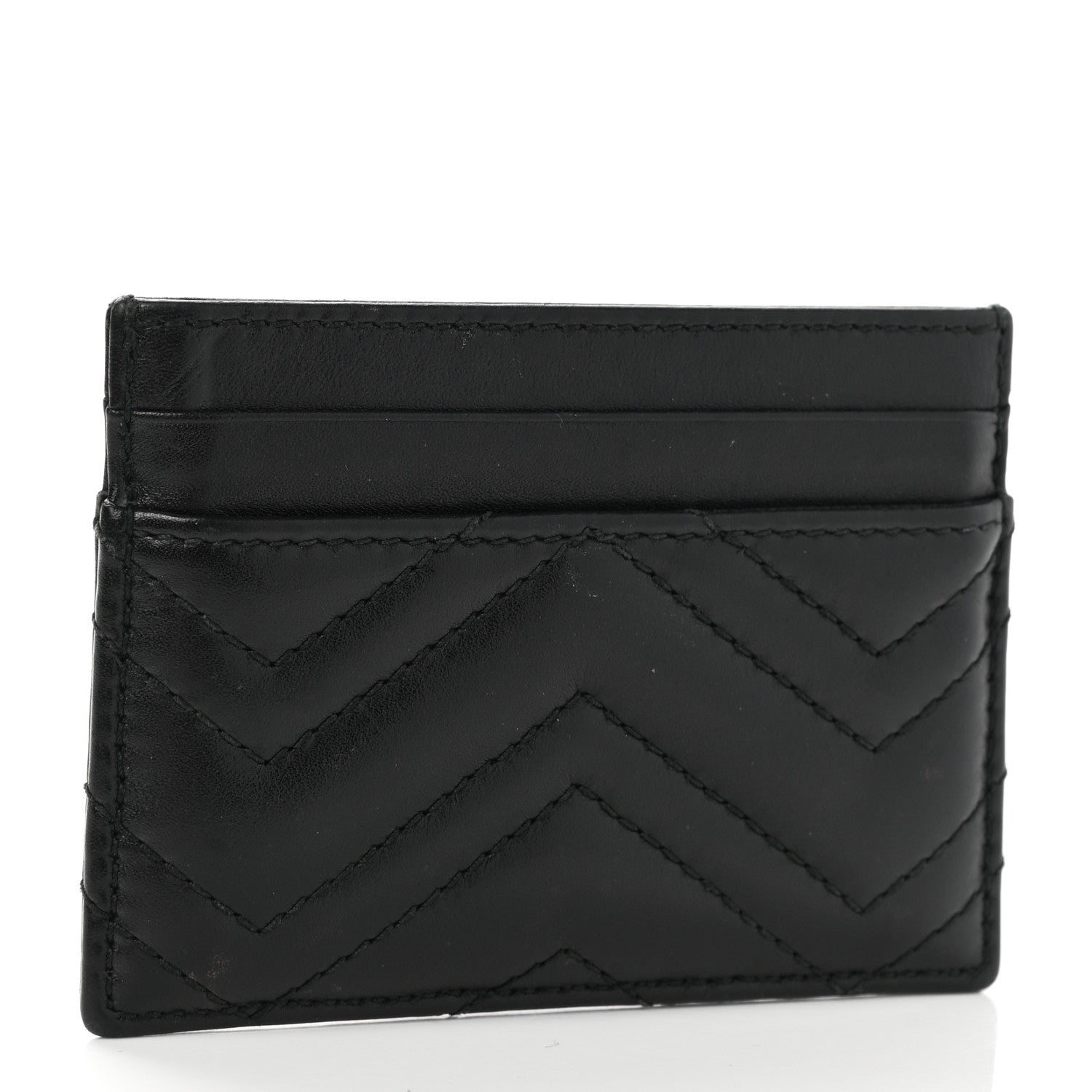Gucci Calfskin Matelasse GG Marmont Card Holder Black 3 of 6