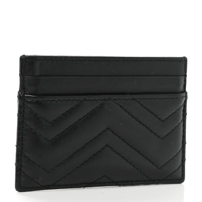 Gucci Calfskin Matelasse GG Marmont Card Holder Black 3 of 6