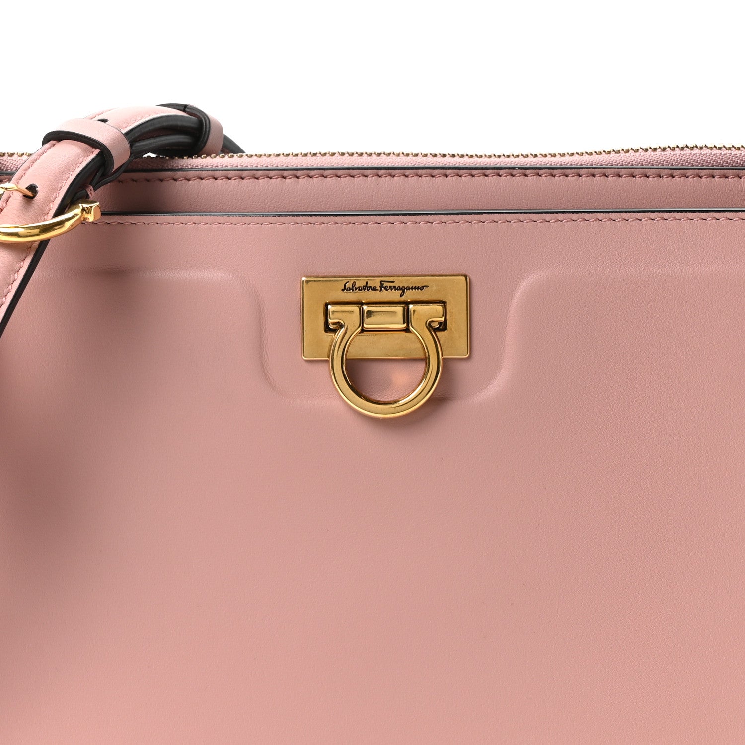 Salvatore Ferragamo Calfskin Trifolio Crossbody Bag Antique Rose 8 of 10