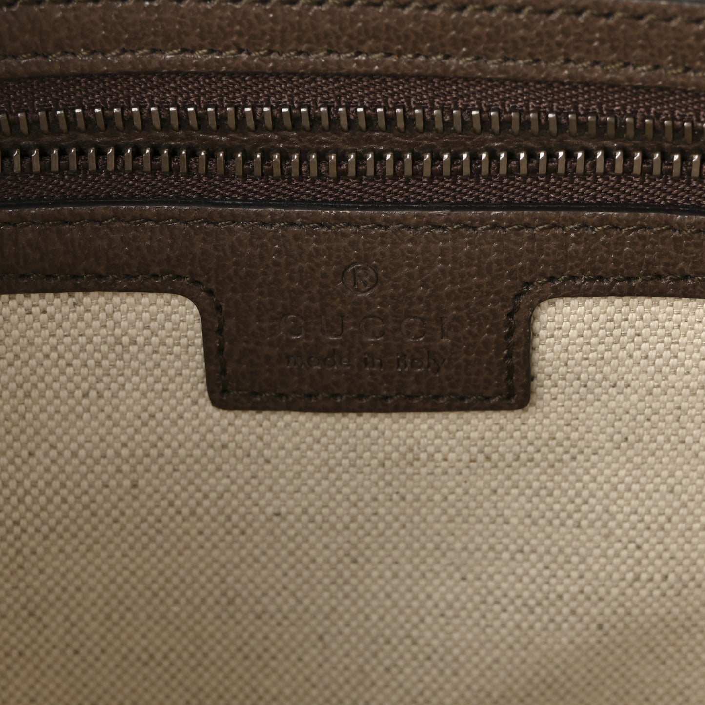 GG Supreme Monogram Textured Dollar Calfskin Web Ophidia Wristlet Shoulder Bag Beige Ebony New Acero