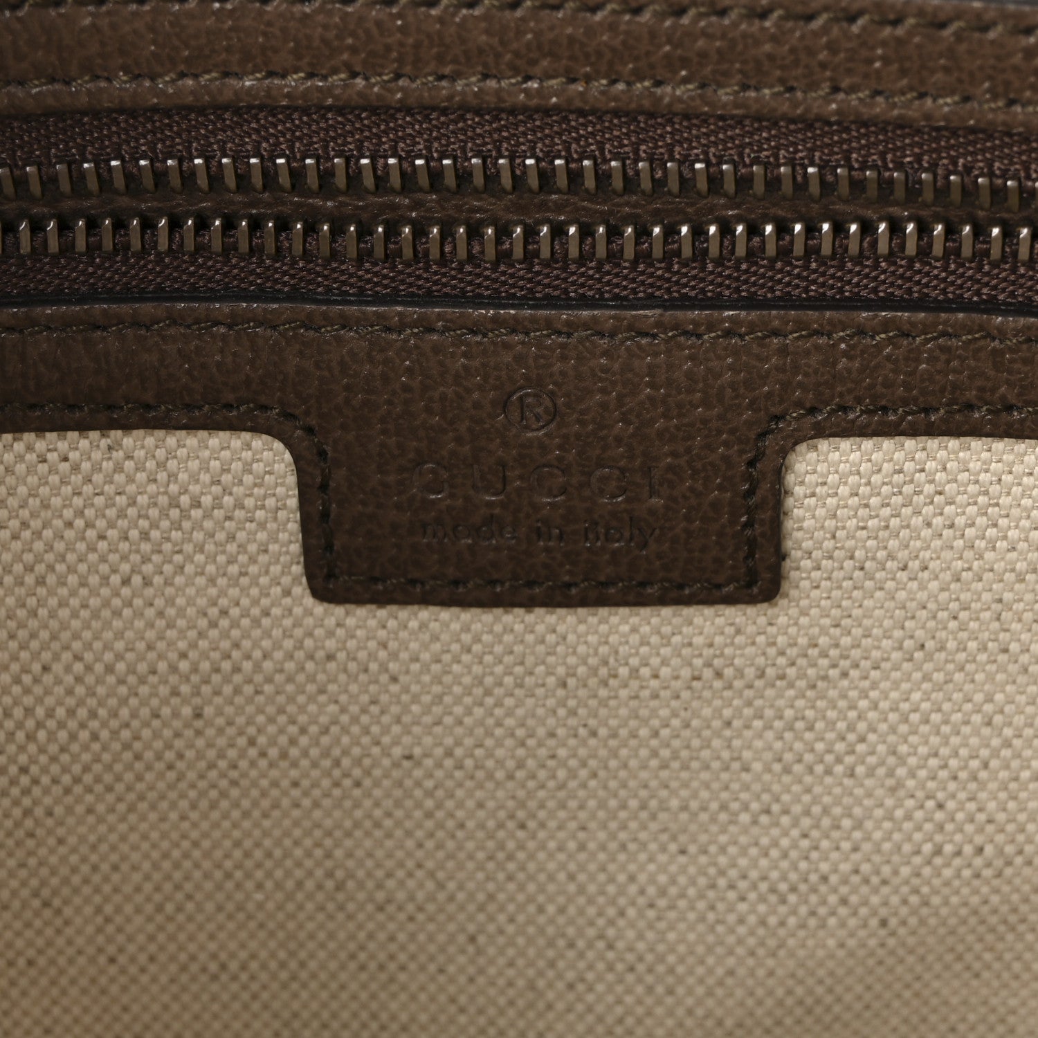 Gucci GG Supreme Monogram Textured Dollar Calfskin Web Ophidia Wristlet Shoulder Bag Beige Ebony New Acero 6 of 10
