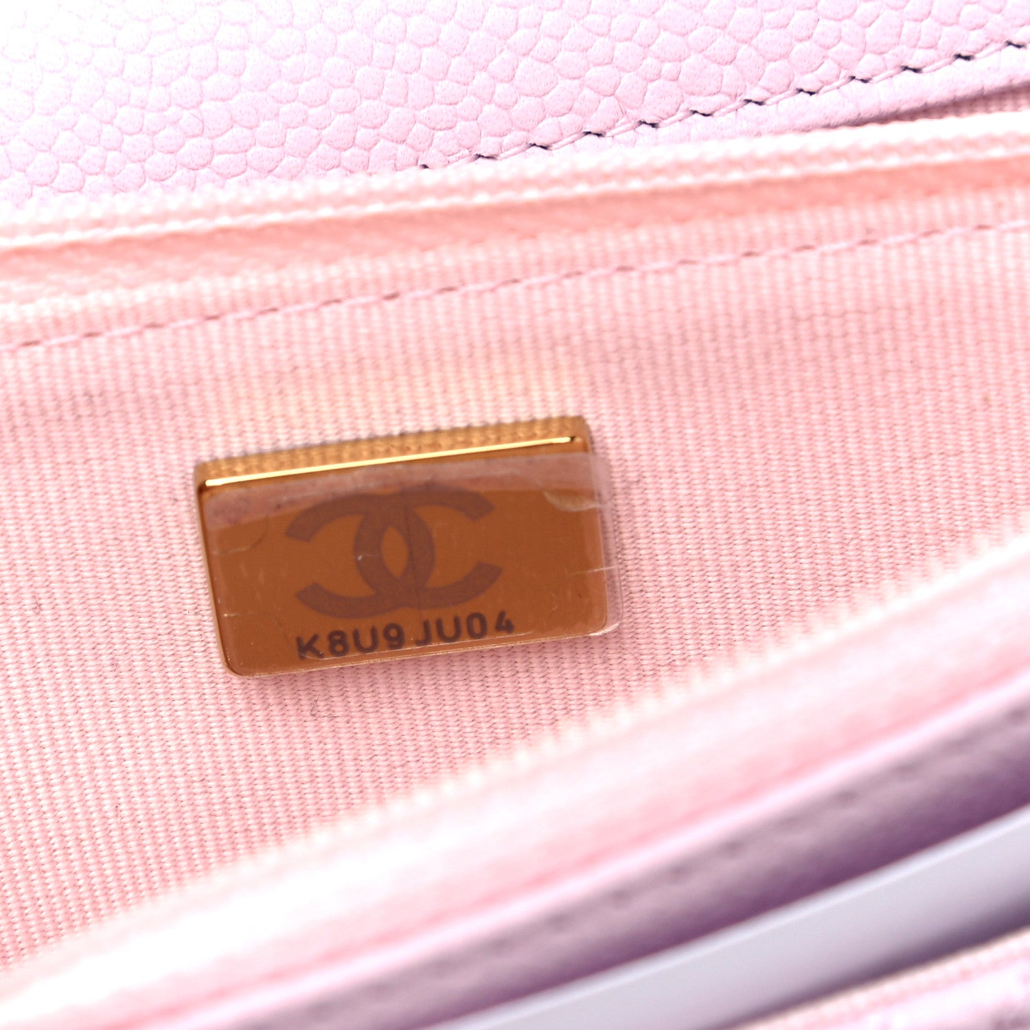 Chanel Caviar Quilted Tiny CC Wallet On Chain WOC Light Pink 7 of 9