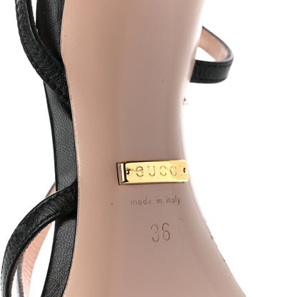 Gucci Nappa Victoria Strappy Horsebit Sandals 36 Black 7 of 10