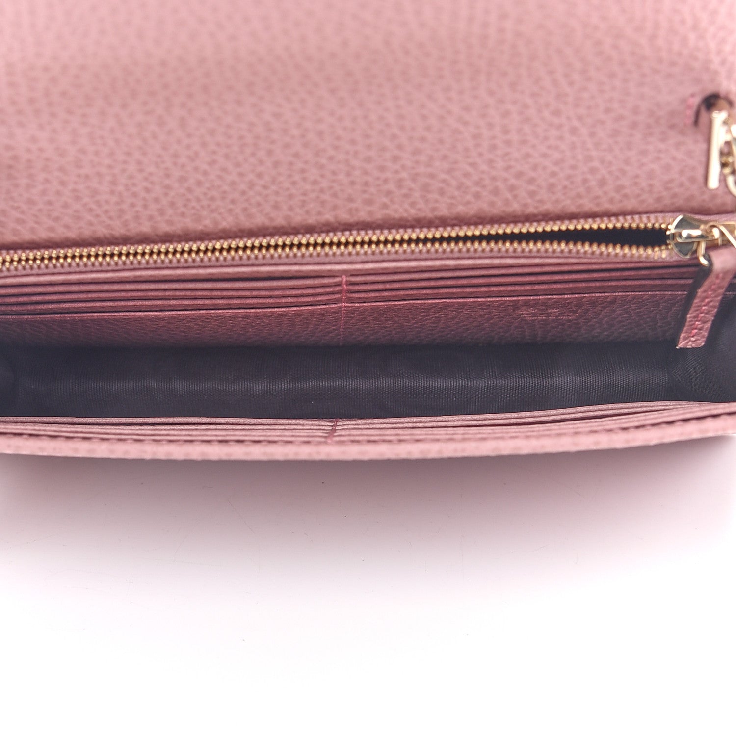 Gucci Dollar Calfskin Interlocking G Chain Wallet Soft Pink 5 of 9