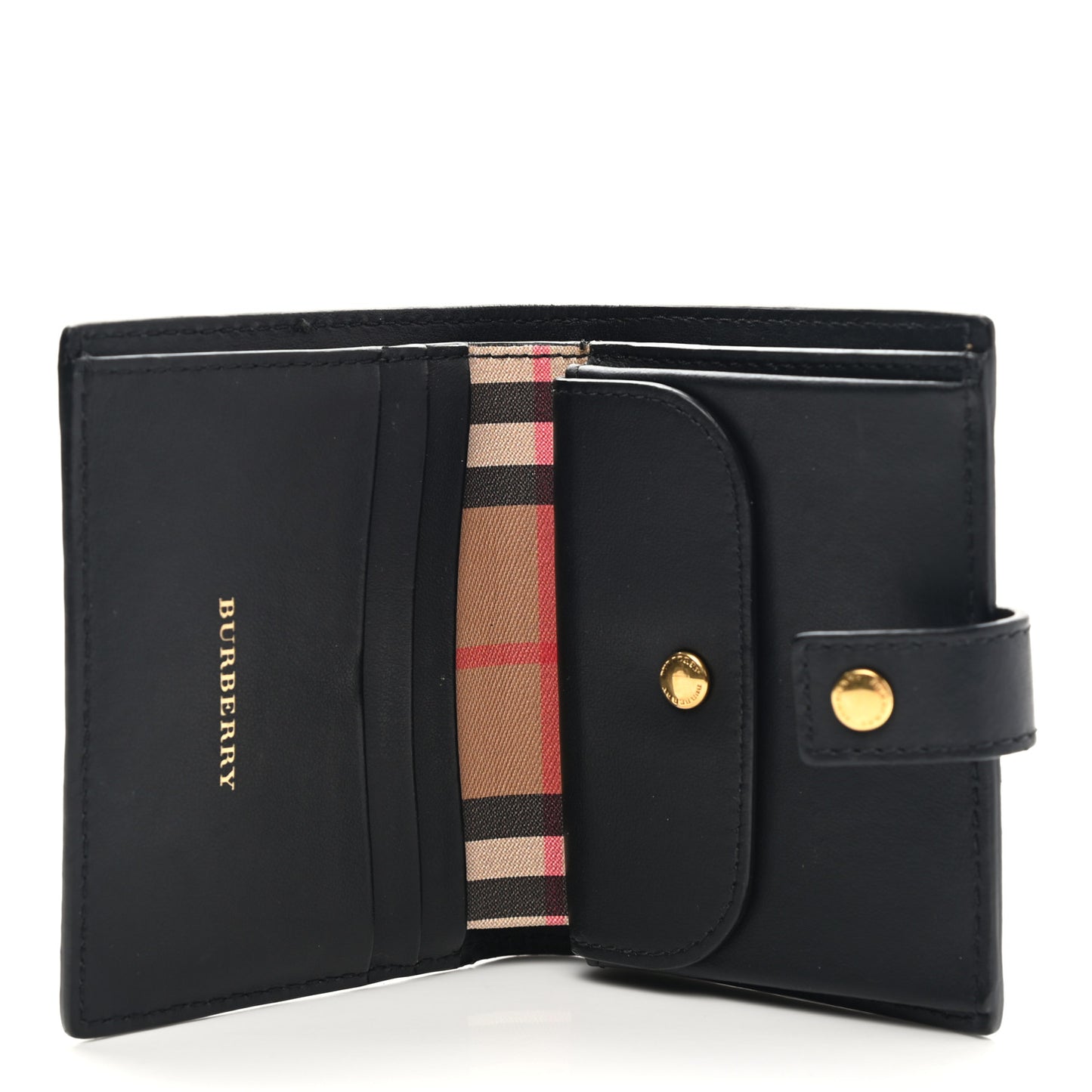 Vintage Check Folding Wallet Black