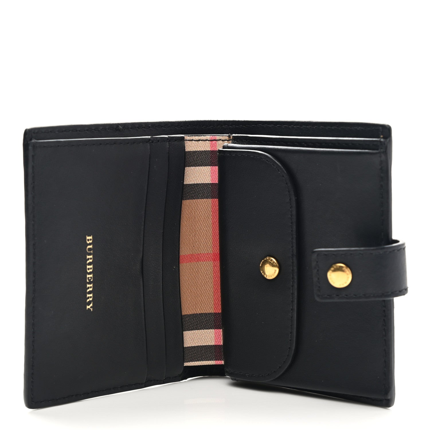 Burberry Vintage Check Folding Wallet Black 7 of 12