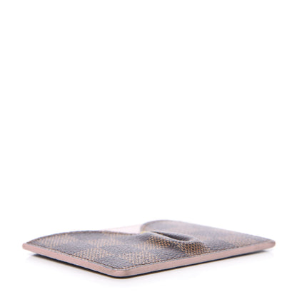 Louis Vuitton Damier Ebene Caissa Card Holder Rose Ballerine 3 of 7