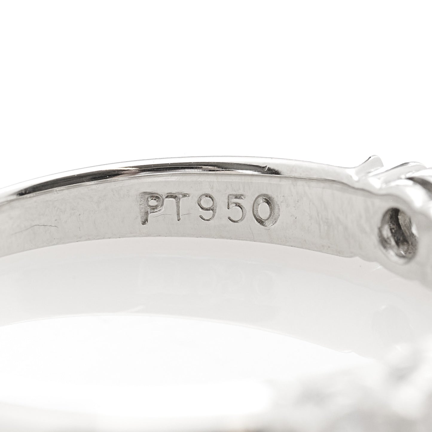 Platinum Diamond 3mm Embrace Half Circle Band Ring 49 5