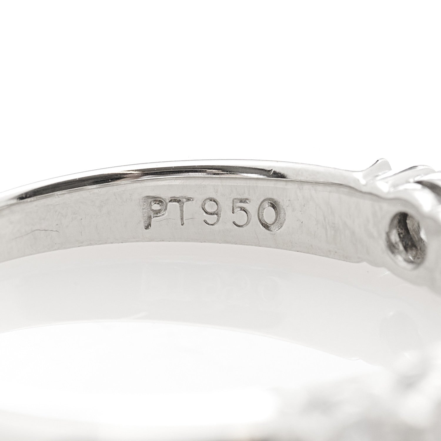 Tiffany Platinum Diamond 3mm Embrace Half Circle Band Ring 49 5 5 of 5