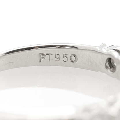 Tiffany Platinum Diamond 3mm Embrace Half Circle Band Ring 49 5 5 of 5