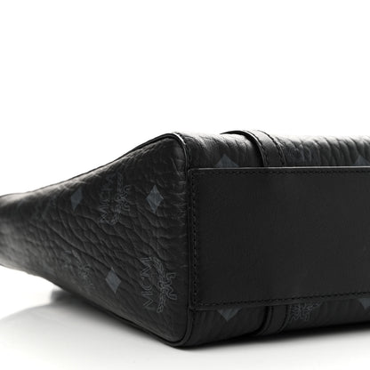 MCM Visetos Mini Aren Top Zip Shopper Tote Black 8 of 9