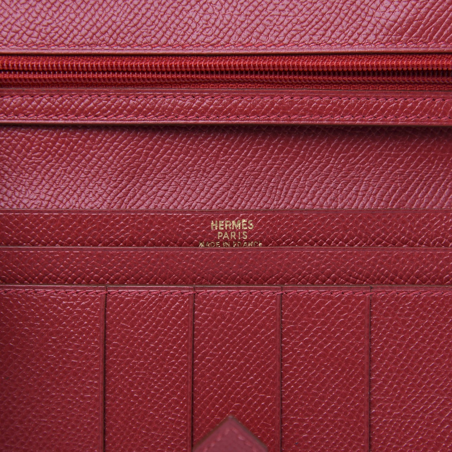 Courchevel Bearn Gusset Wallet Rouge Casaque