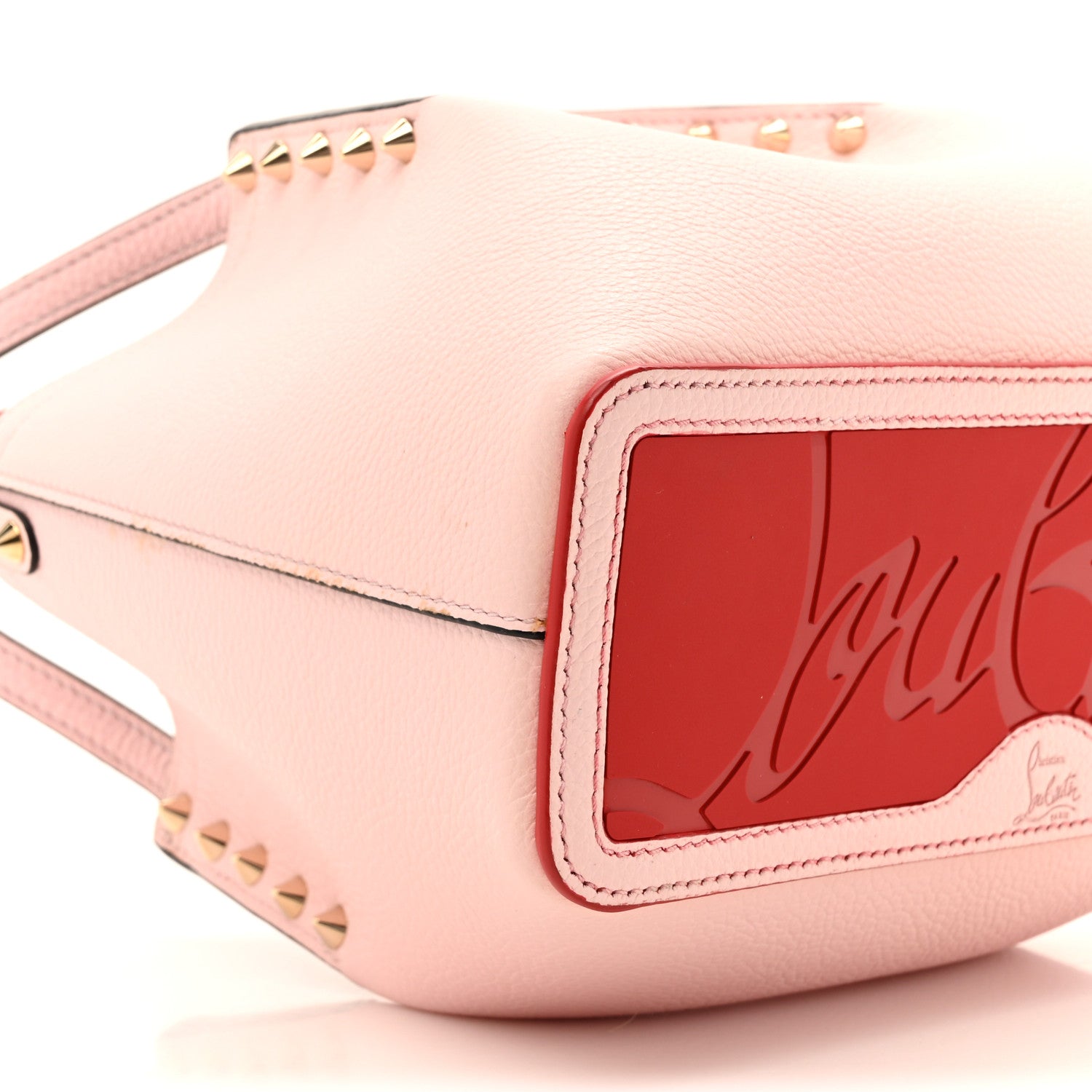 Christian Louboutin Calfskin Empire Spiked Mini Cabarock Shopper Tote Poupee 10 of 12