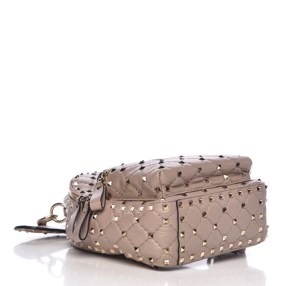Valentino Garavani Nappa Quilted Mini Rockstud Spike Backpack Poudre 4 of 9