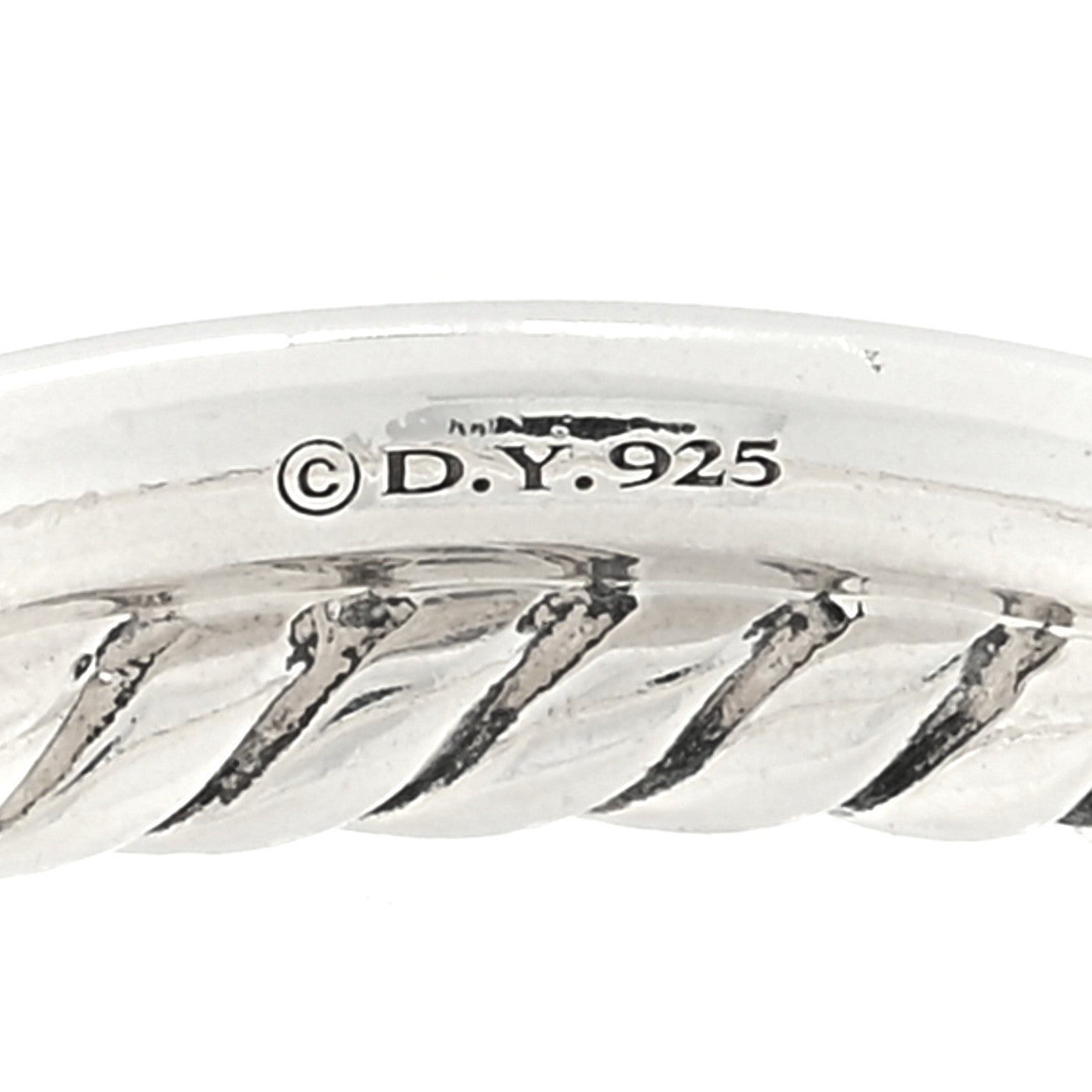 David Yurman Sterling Silver Diamond Petite X Crossover Ring 54 6.75 4 of 4