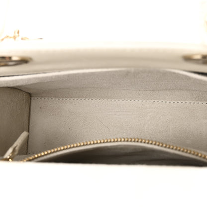 Christian Dior Lambskin Cannage Small My ABCDior Lady Dior White 5 of 11