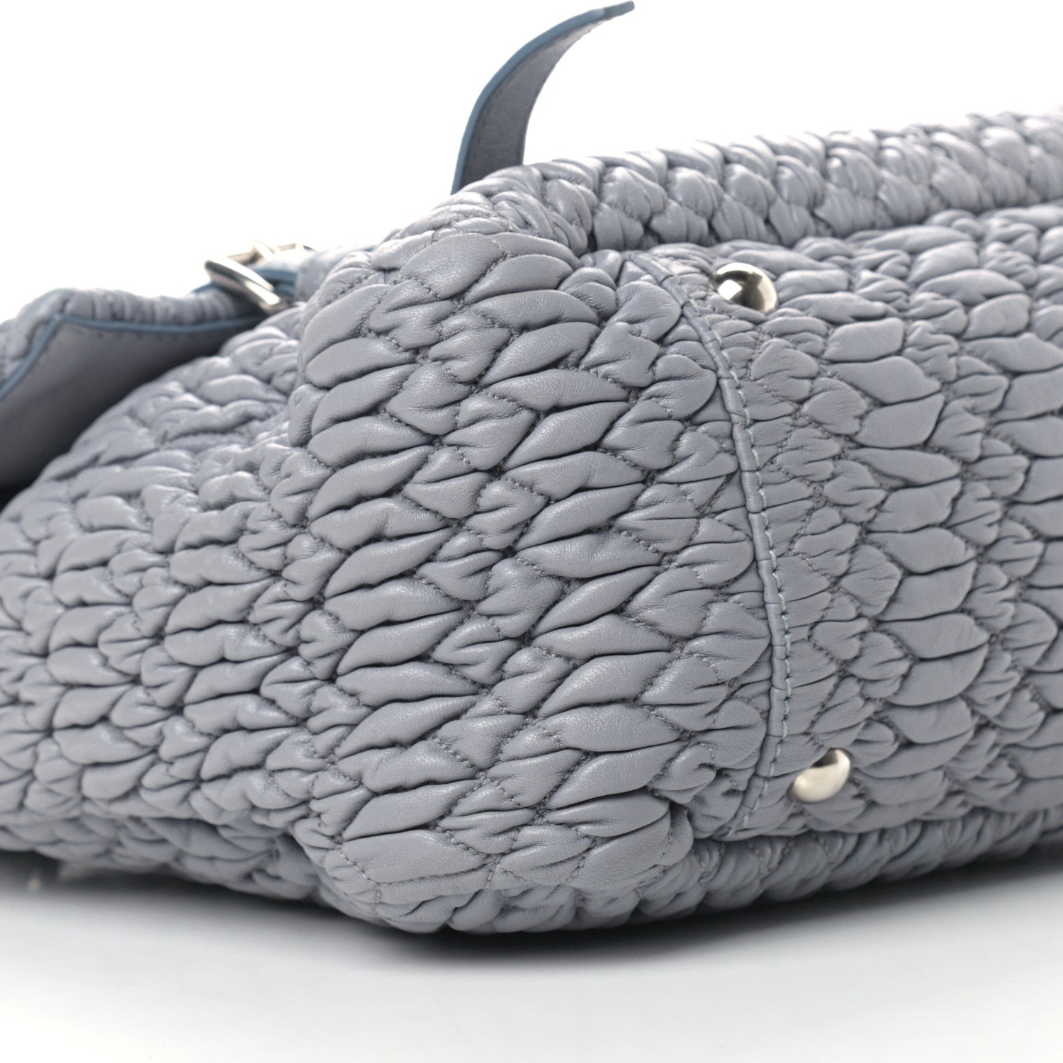 Miu Miu Nappa Matelasse Flap Satchel Nube 7 of 10