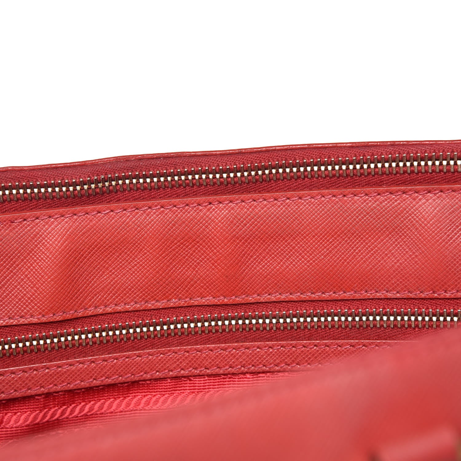Prada Saffiano Lux Large Galleria Double Zip Tote Fuoco 7 of 17