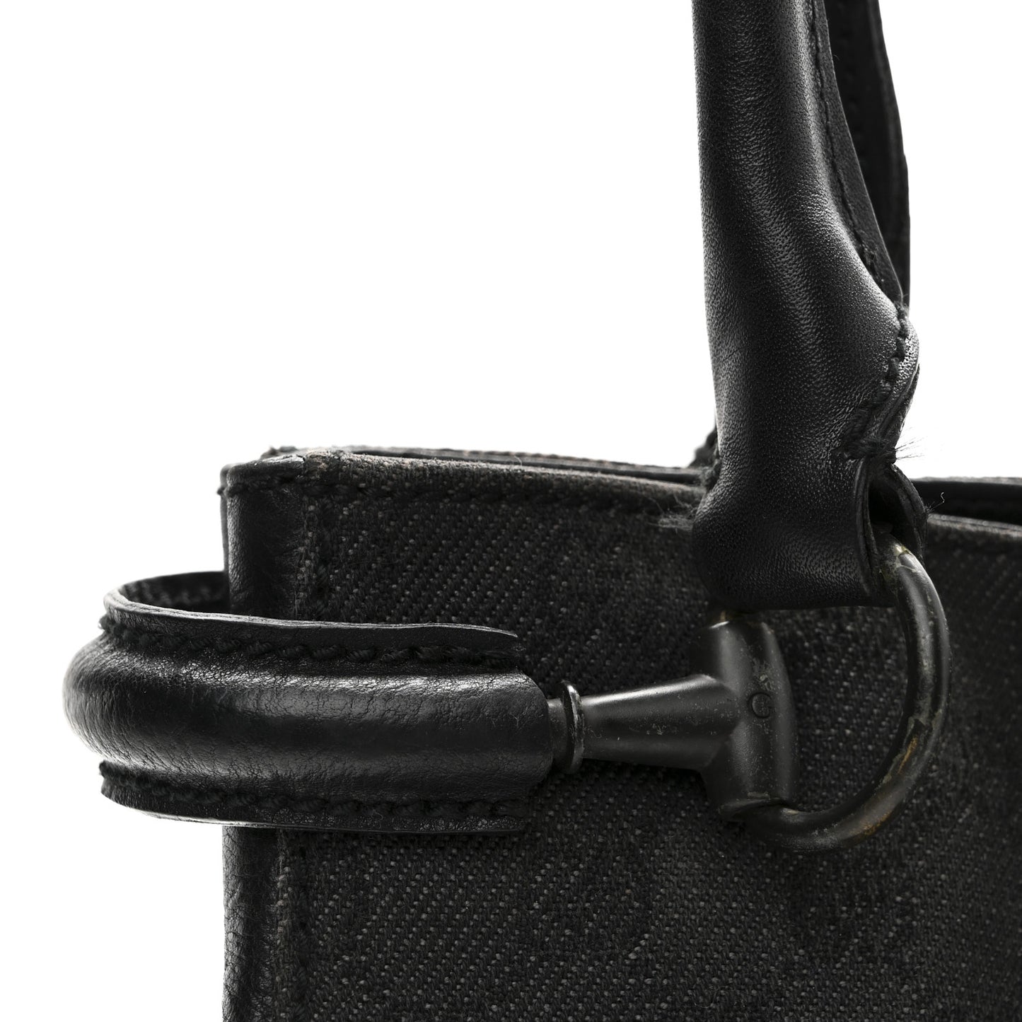 Monogram Denim GG Shoulder Bag Black