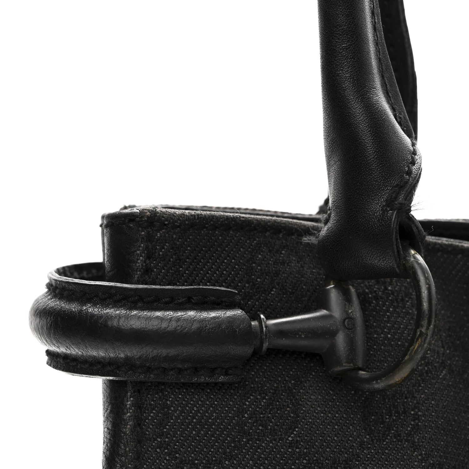 Gucci Monogram Denim GG Shoulder Bag Black 12 of 12