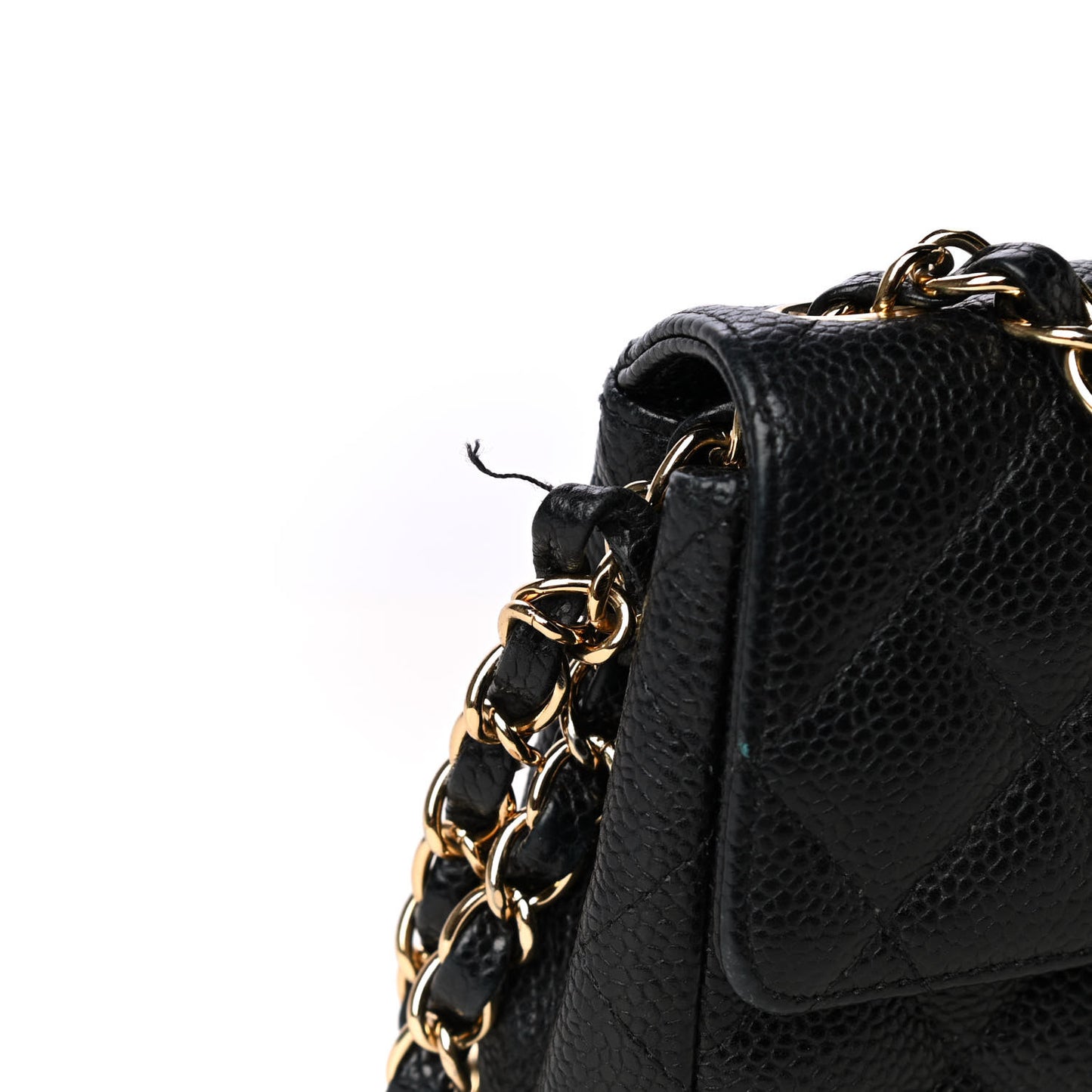 Caviar Quilted Mini Square Flap Black