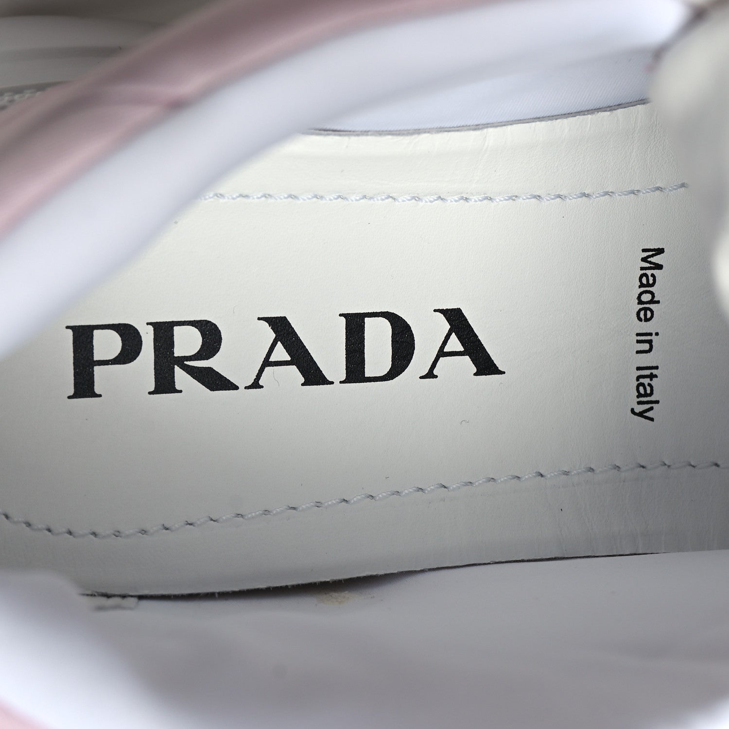 Prada Re-Nylon Gabardine Rubber Triangle Logo Quilted Womens Rush Piuma 50mm Mid Sneakers 36.5 Alabastro 8 of 9