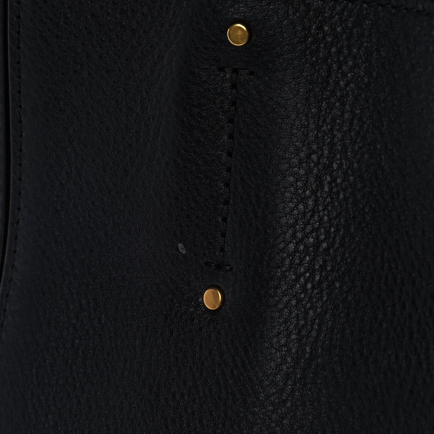 Smooth Calfskin Medium Milo Shopping Tote Black