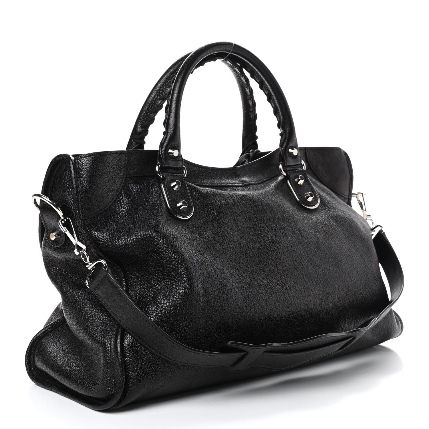 Balenciaga Chevre Silver Metallic Edge Hardware City Black 3 of 9