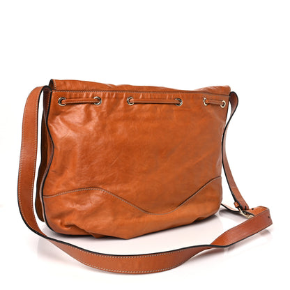 Gucci Calfskin Tattoo Heart Tribeca Messenger Bag Tan 3 of 9