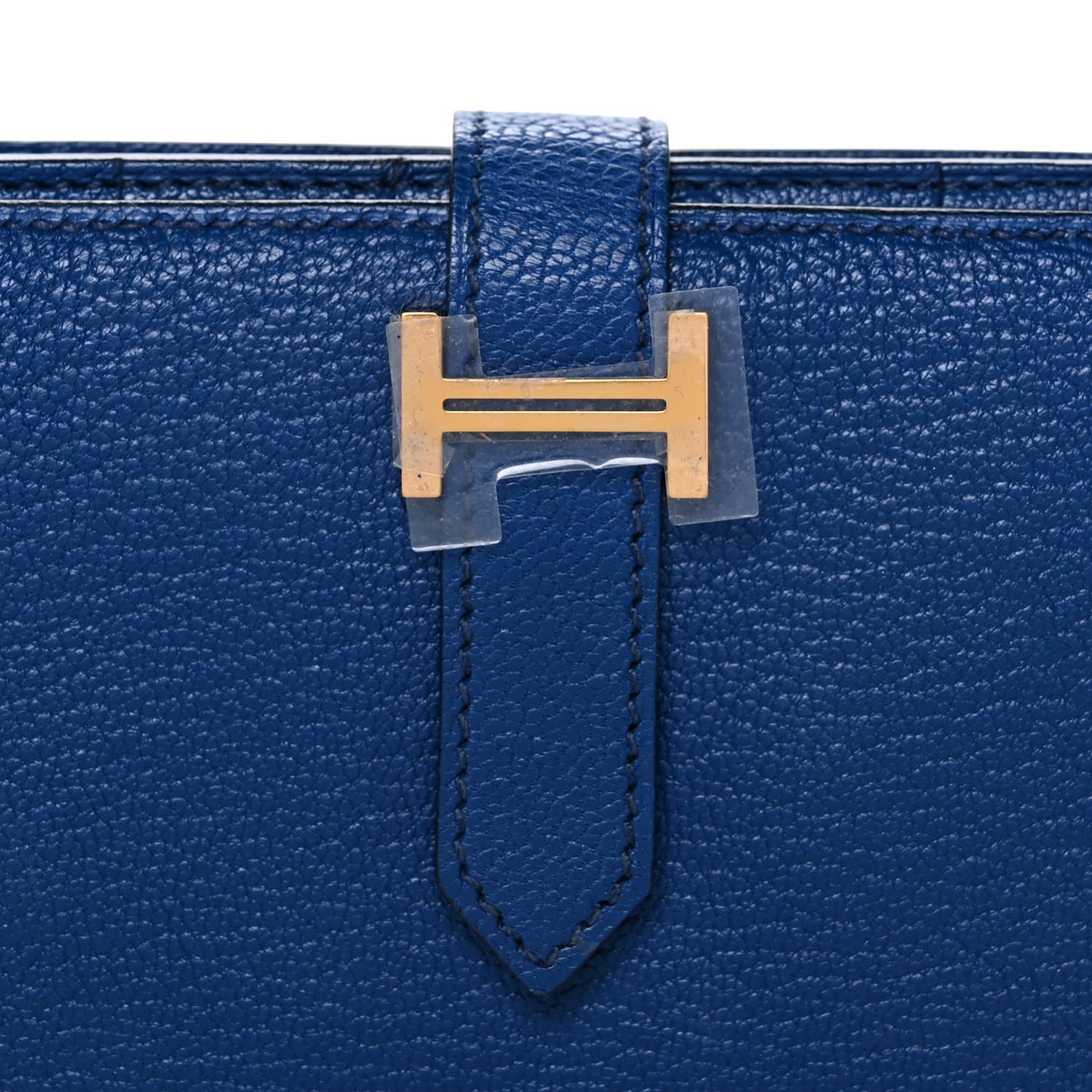 Chevre Mysore Bearn Gusset Wallet Bleu Saphir