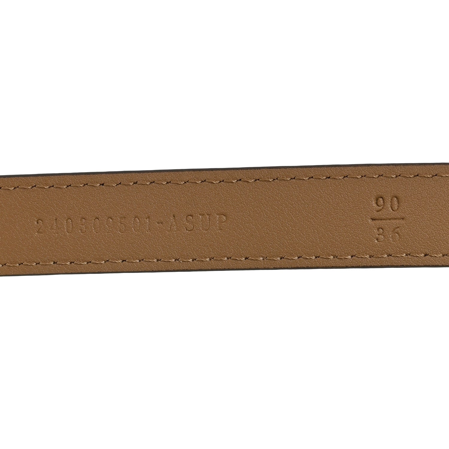 Fendi Vitello Liberty FF Infilature Ceylon 2CM Belt 90 36 Cuoio 4 of 6