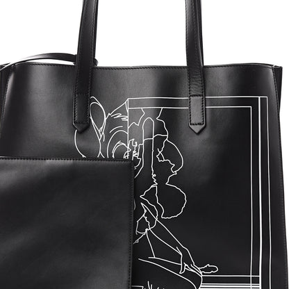 Givenchy Calfskin Bambi Print Medium Stargate Shopper Tote Black 5 of 7