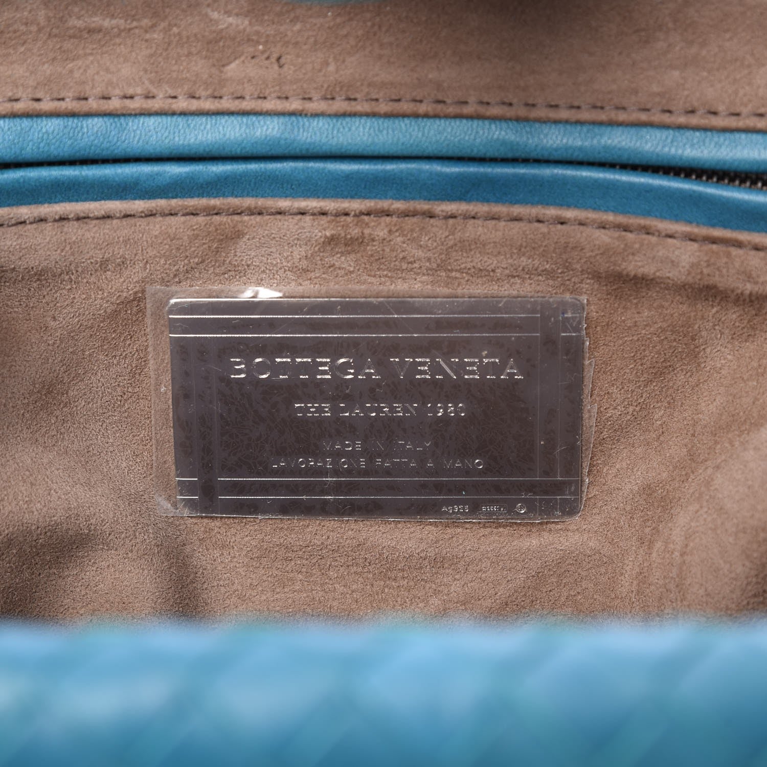 Bottega Veneta Nappa Intrecciato The Lauren 1980 Clutch Aqua 6 of 7