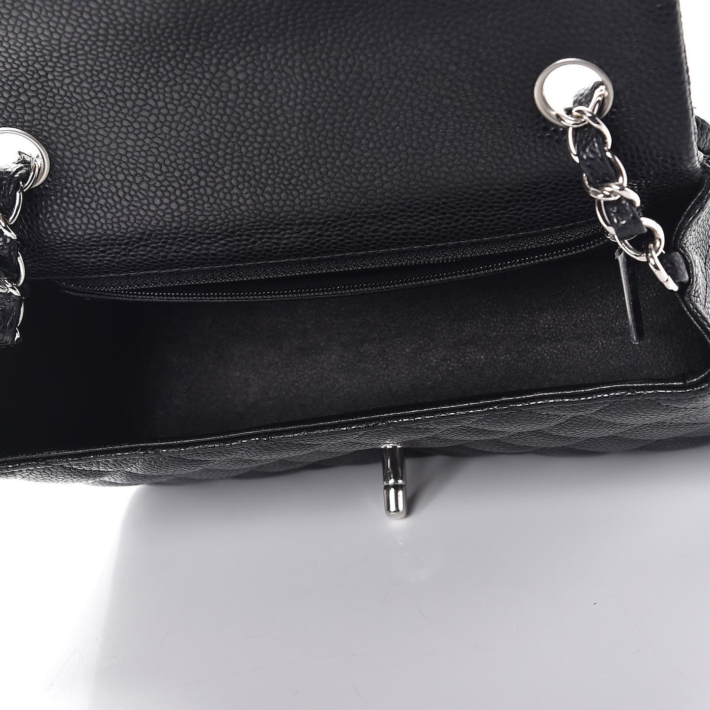 Caviar Quilted Mini Rectangular Flap Black
