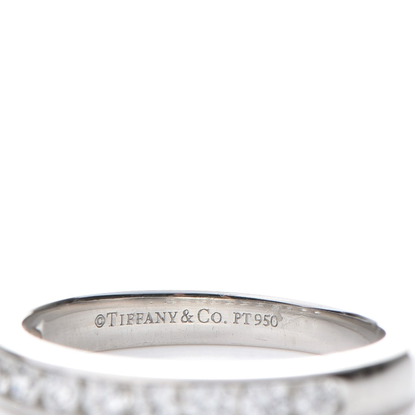 Platinum Diamond .33ctw Half Circle Wedding Band Ring 50 5.5