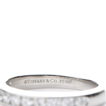 Tiffany Platinum Diamond .33ctw Half Circle Wedding Band Ring 50 5.5 5 of 5