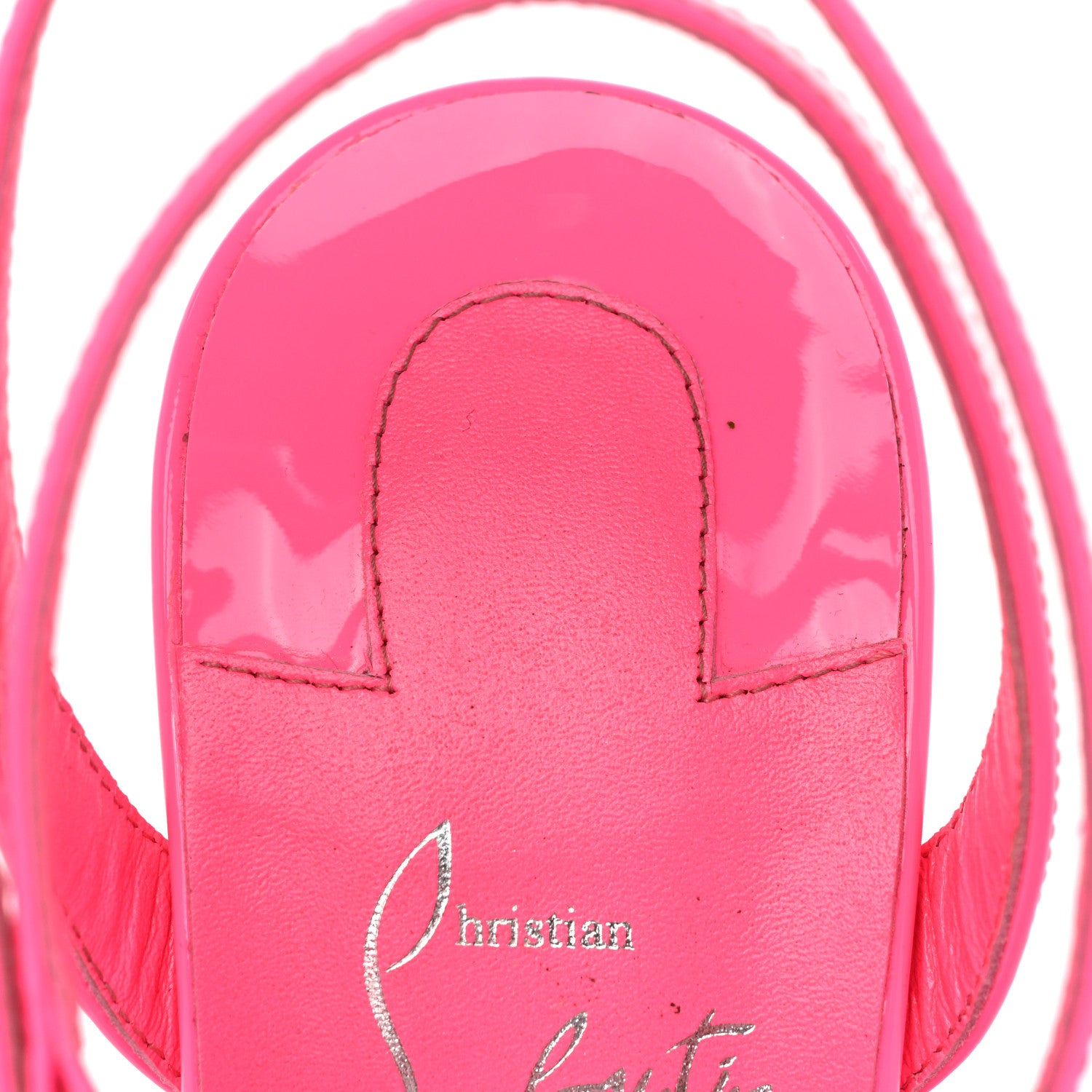 Christian Louboutin Patent Loubi Queen 100 Strap Sandals 37 Pink 10 of 12