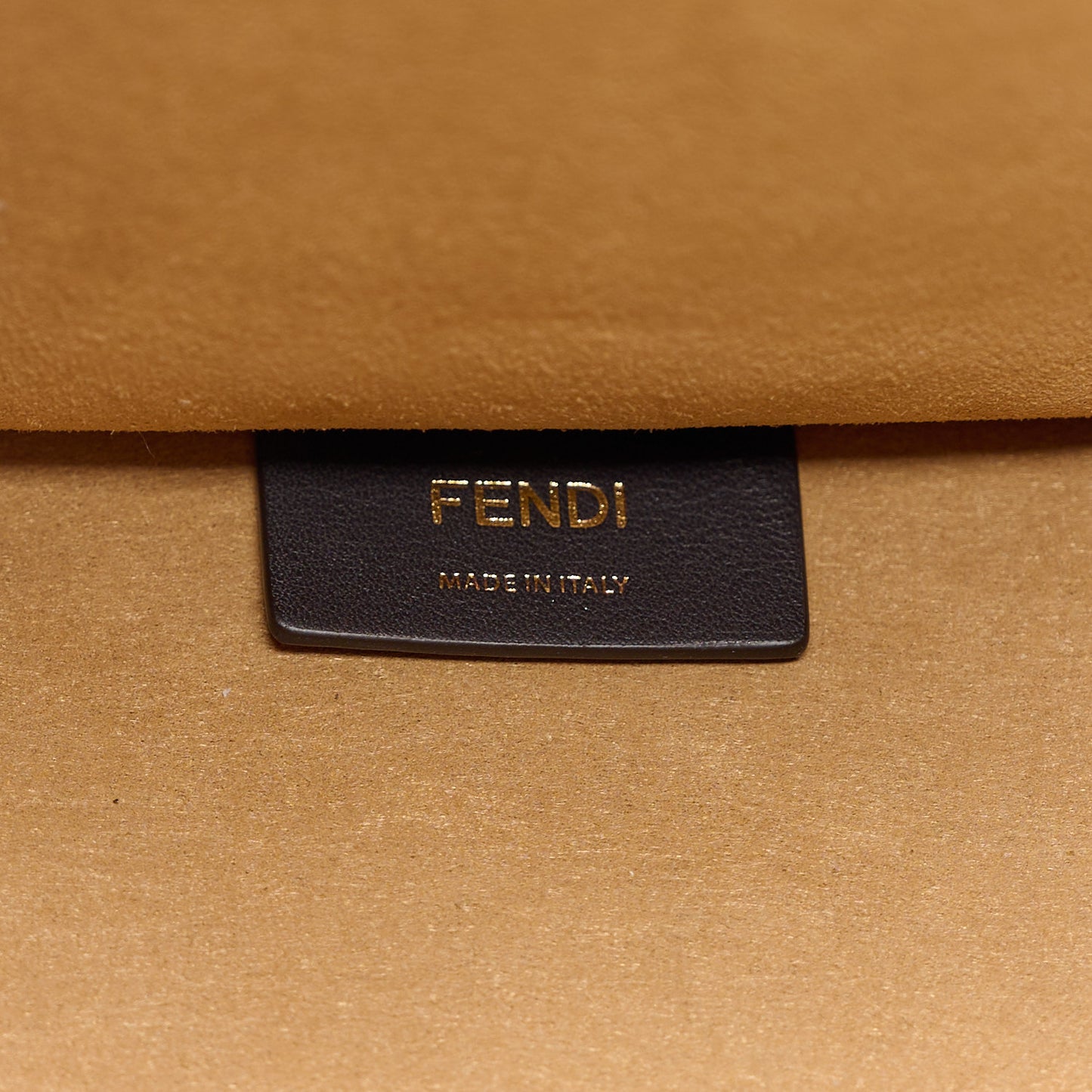 Woven Fabric Calfskin FF Medium Fendi Sunshine Shopper Tote Natural White Dark Honey