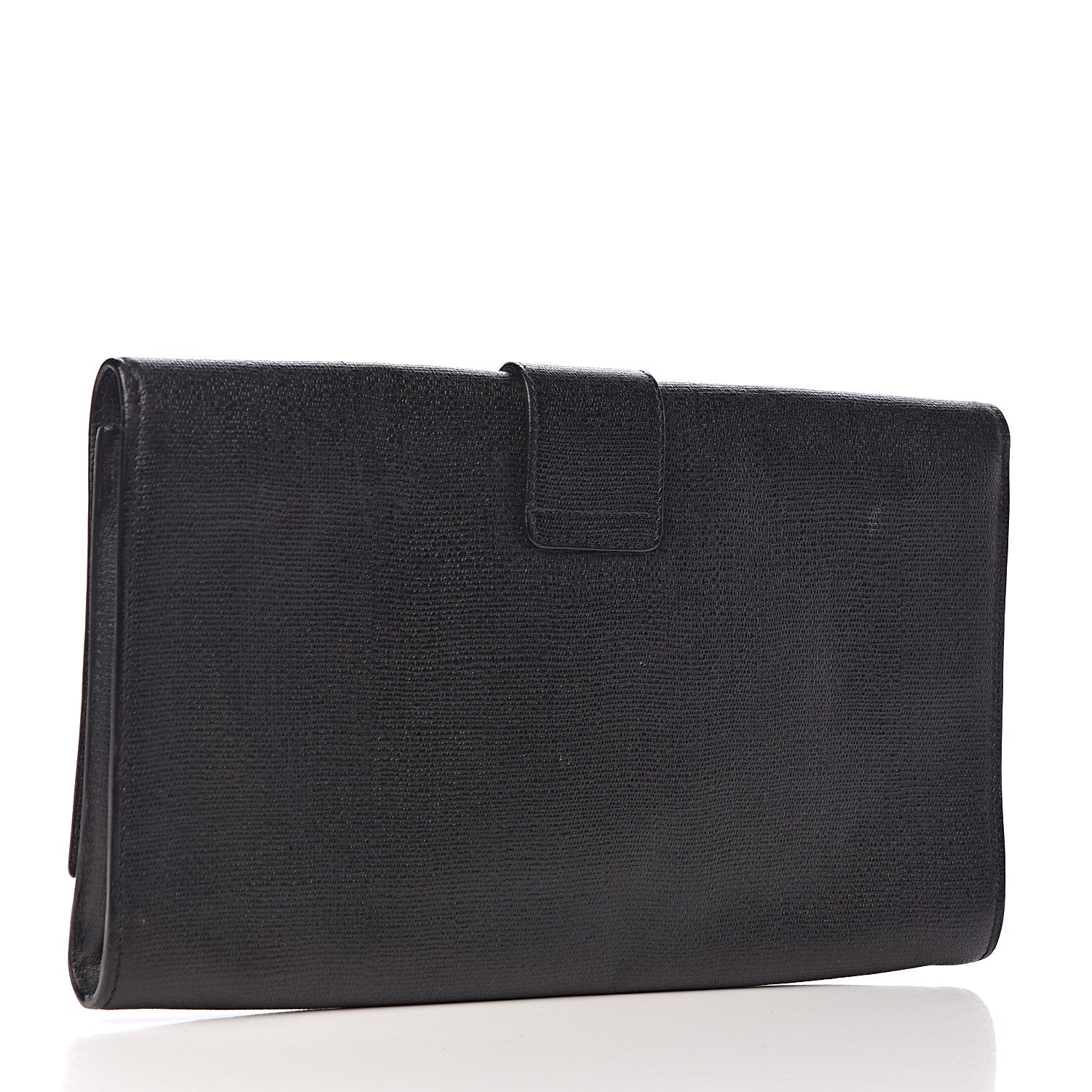 Saint Laurent Textured Calfskin Y Ligne Clutch Black 3 of 7